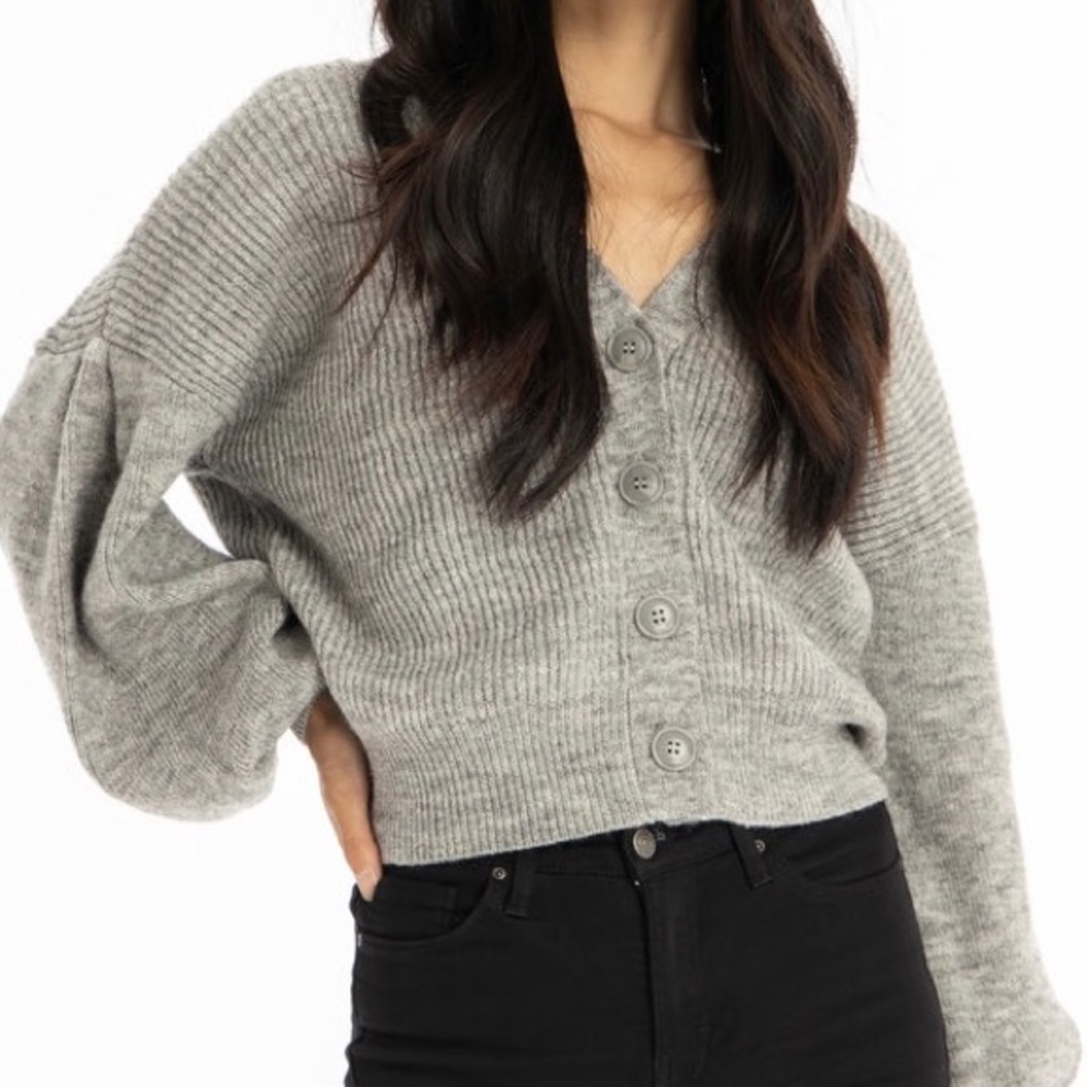 Knitizen bow-tie button up sweater